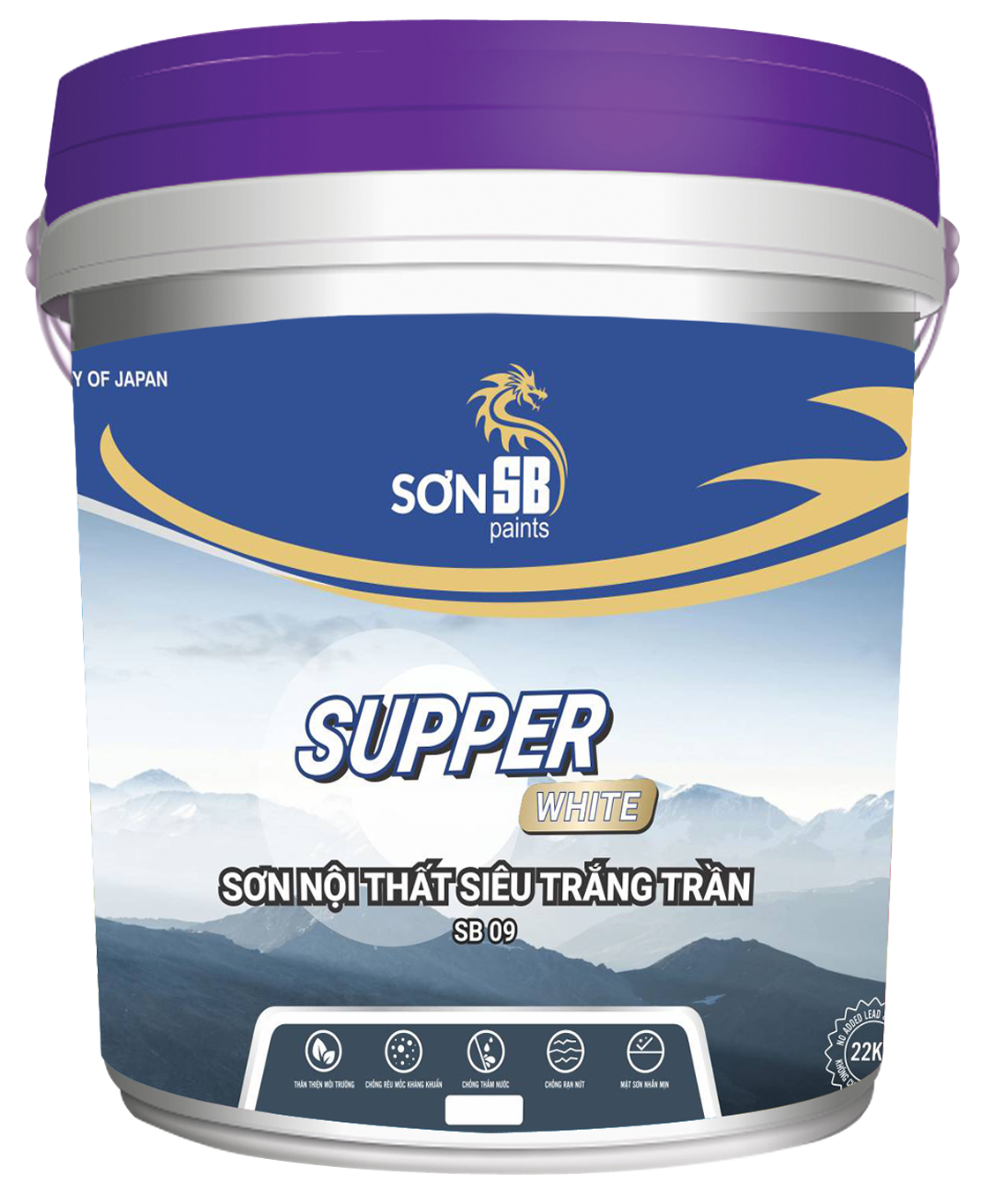 Sơn nội thất siêu trắng trần Super White SB 09